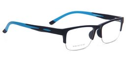 Aletta Half-Rim Blue Glasses5