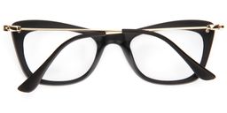 Angelina Cat Eye Black Glasses5