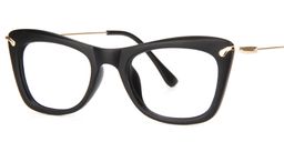 Angelina Cat Eye Black Glasses2