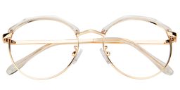 Kayla Round Clear Glasses1