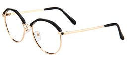 Kayla Round Black-Gold Glasses2