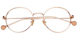Ulrica Round Rose Gold Glasses1