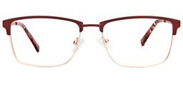 Ashplant Rectangle Red Glasses0