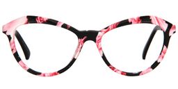 Trista Cat Eye Floral Glasses0
