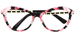 Trista Cat Eye Floral Glasses1