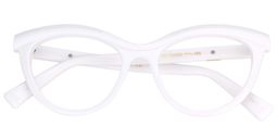 Sean Cat Eye White Glasses1