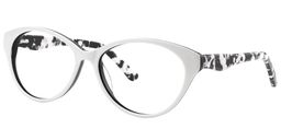 Britney Cat Eye White Glasses2