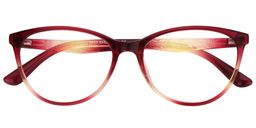 Lauren Cat Eye Red Floral Glasses1