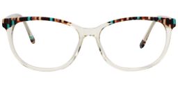 Angie Oval Clear Glasses0