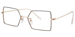 Effie Geometric Black & Gold Glasses 4