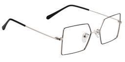 Effie Geometric Black & Sliver Glasses 4