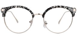 Eleanor Browline Black & Clear Glasses 0