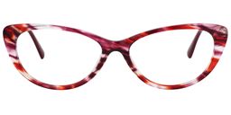 Charis Cat Eye Red Tortoise Glasses0