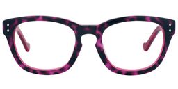 Kiara Square Purple Tortoise Glasses0