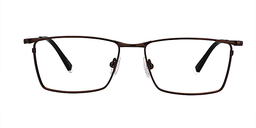 Robert Rectangle Brown Titanium Glasses0