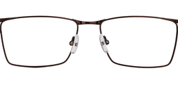 Robert Rectangle Brown Titanium Glasses2