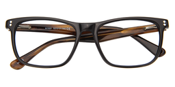 Vernon Rectangle Brown Glasses1