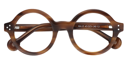 Faithe Round Burnt Umber Glasses1