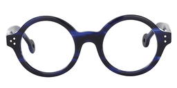 Faithe Round Blue Glasses0