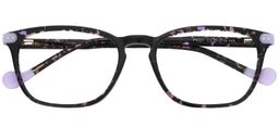 Haley Rectangle Purple-Black Glasses1