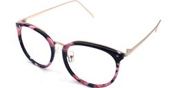 Patsy Stone Round Pink Floral Glasses2