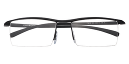 Perla Rectangle Black Glasses1