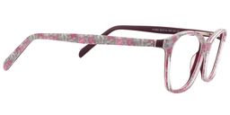 Emma Rectangle Pink Floral Glasses4