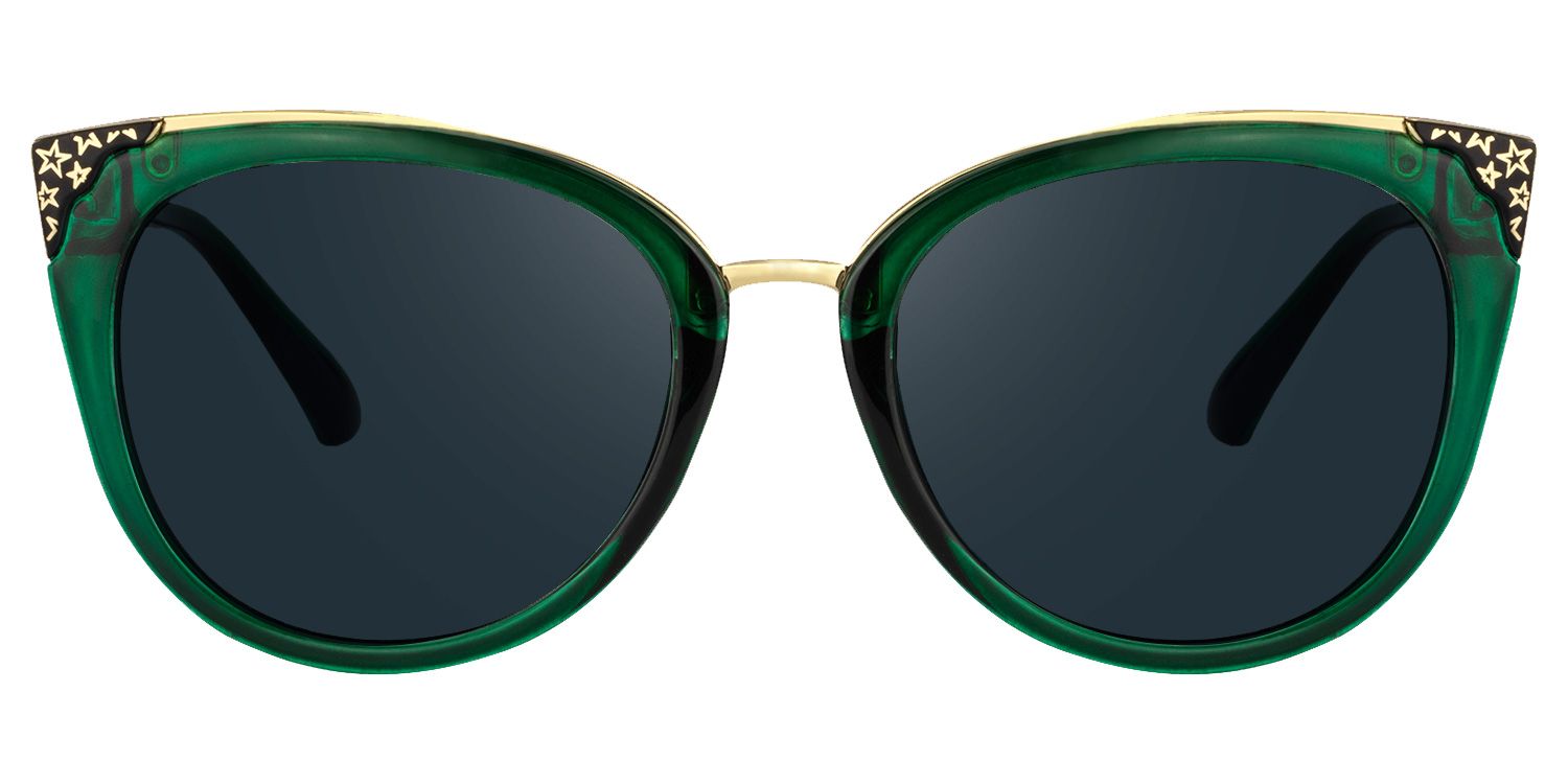 Cat Eye Dark Green Glasses | Zeelool Glasses6