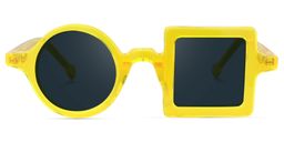 Paola Asymmetric Yellow Glasses8