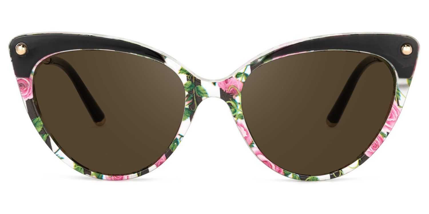 Cat Eye Pink-Floral Glasses | Zeelool Eyeglasses11