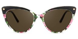 Alivia Cat Eye Pink-Green-Floral Glasses11