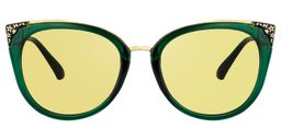 Dalton Cat Eye Dark Green Glasses9