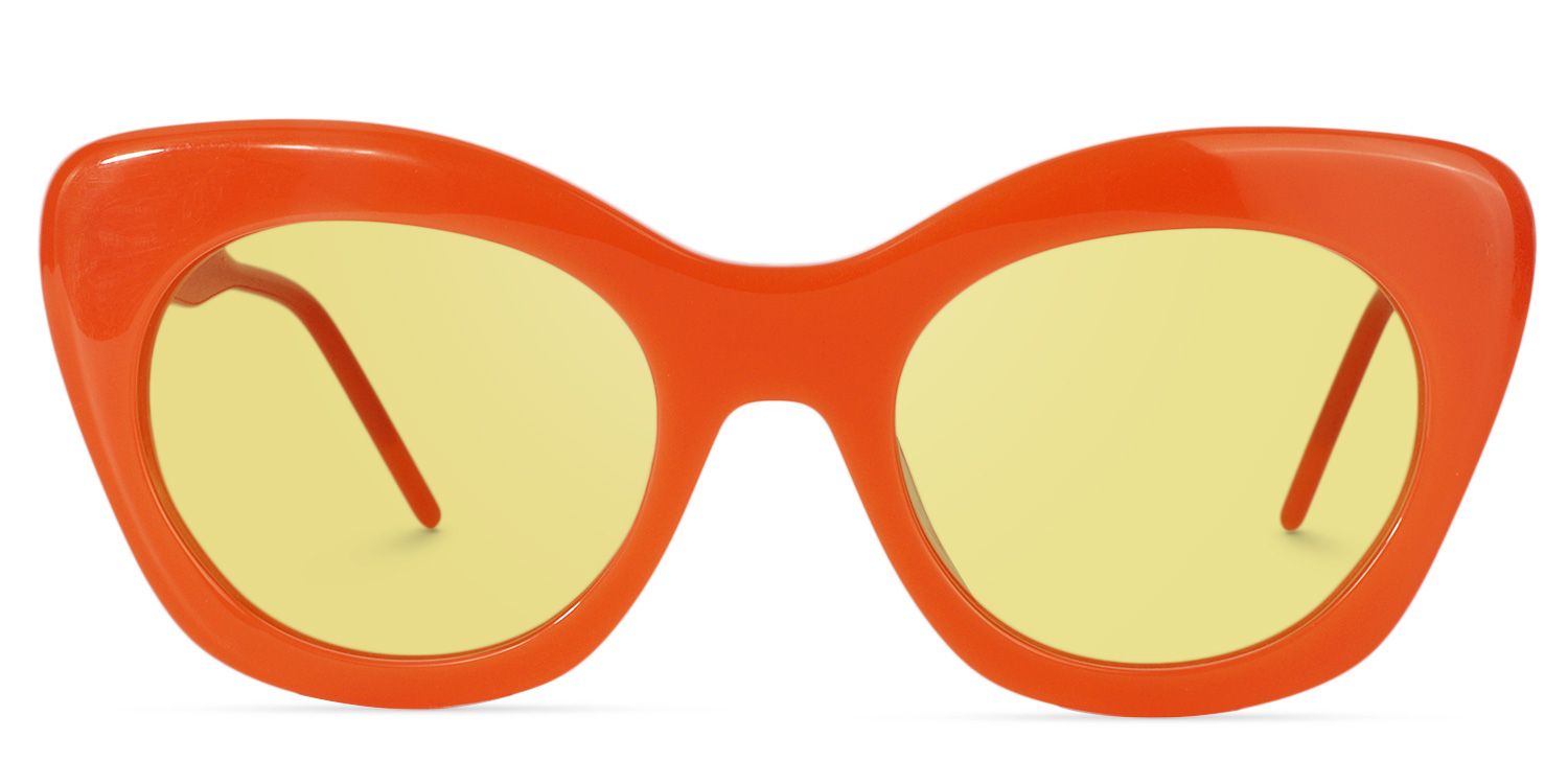 Cat-eye Orange Glasses | Zeelool Glasses13