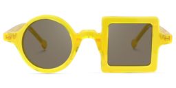 Paola Asymmetric Yellow Glasses12