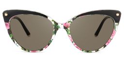 Alivia Cat Eye Pink-Green-Floral Glasses7
