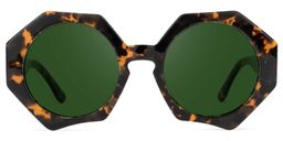 Hugh Geometric Tortoise-Gold Glasses9