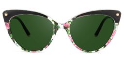 Alivia Cat Eye Pink-Green-Floral Glasses10