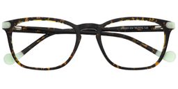 Haley Rectangle Black-Gold Glasses1