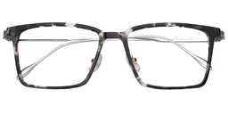 Mason Rectangle Black&Clear Glasses1