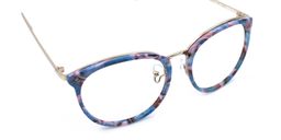 Patsy Stone Round Blue Floral Glasses3