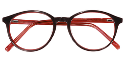 Damaris Round Red Glasses1
