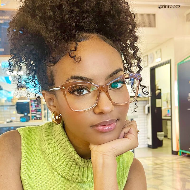 Isaebella Beige Butterfly Glasses