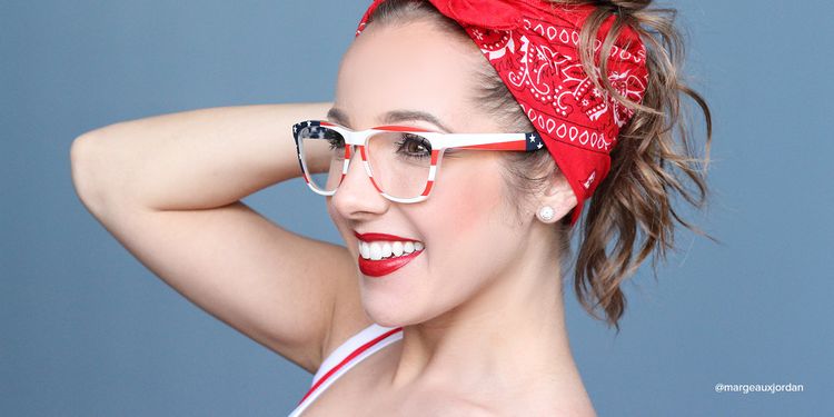 Dyer Square USA Flag Glasses