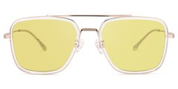 Nayeli Aviator Clear Glasses11