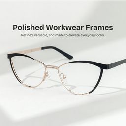 Sydney Black Cat eye Glasses0