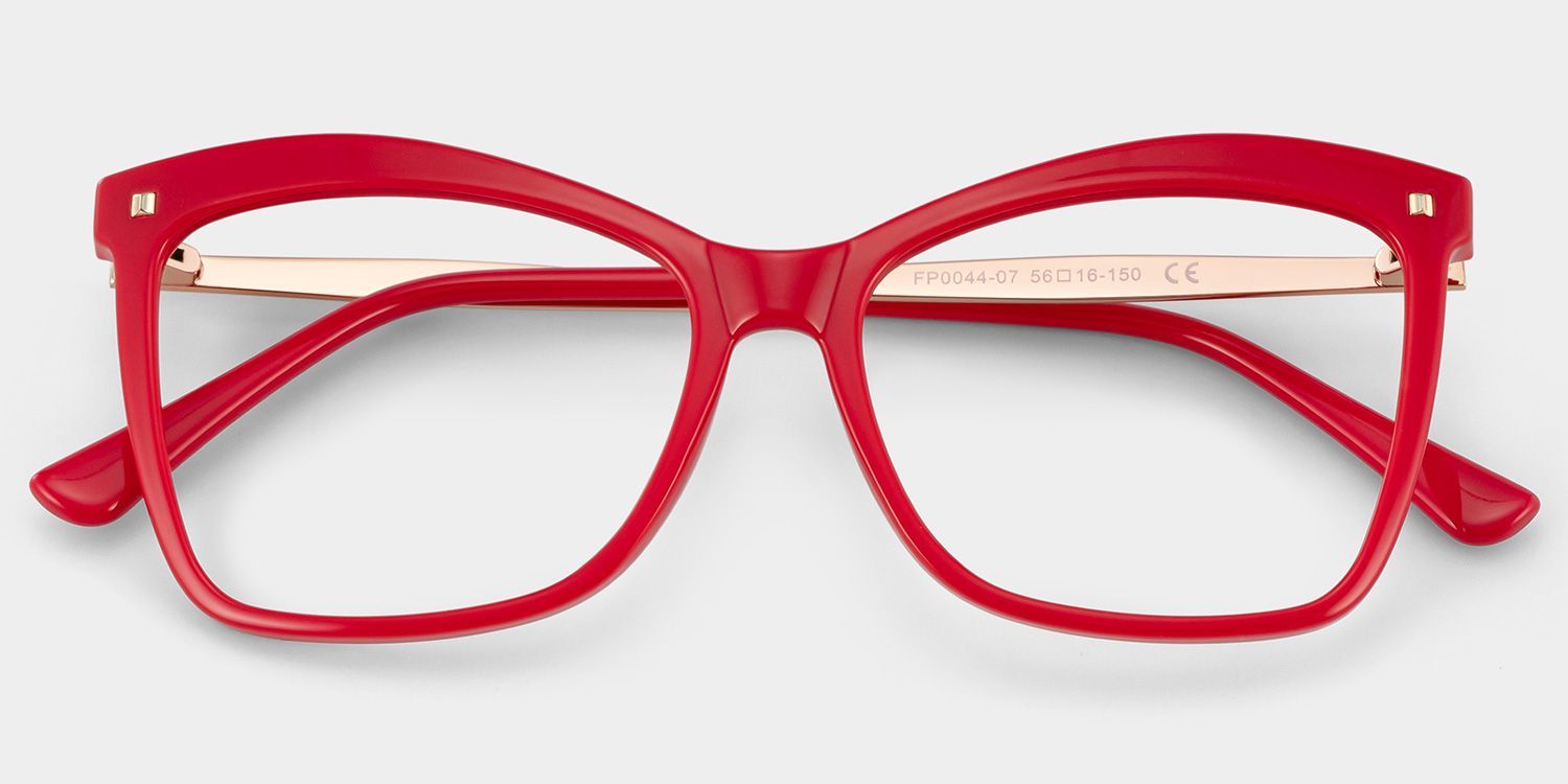 Isaebella Butterfly Red Eyeglasses and Thin Frames1