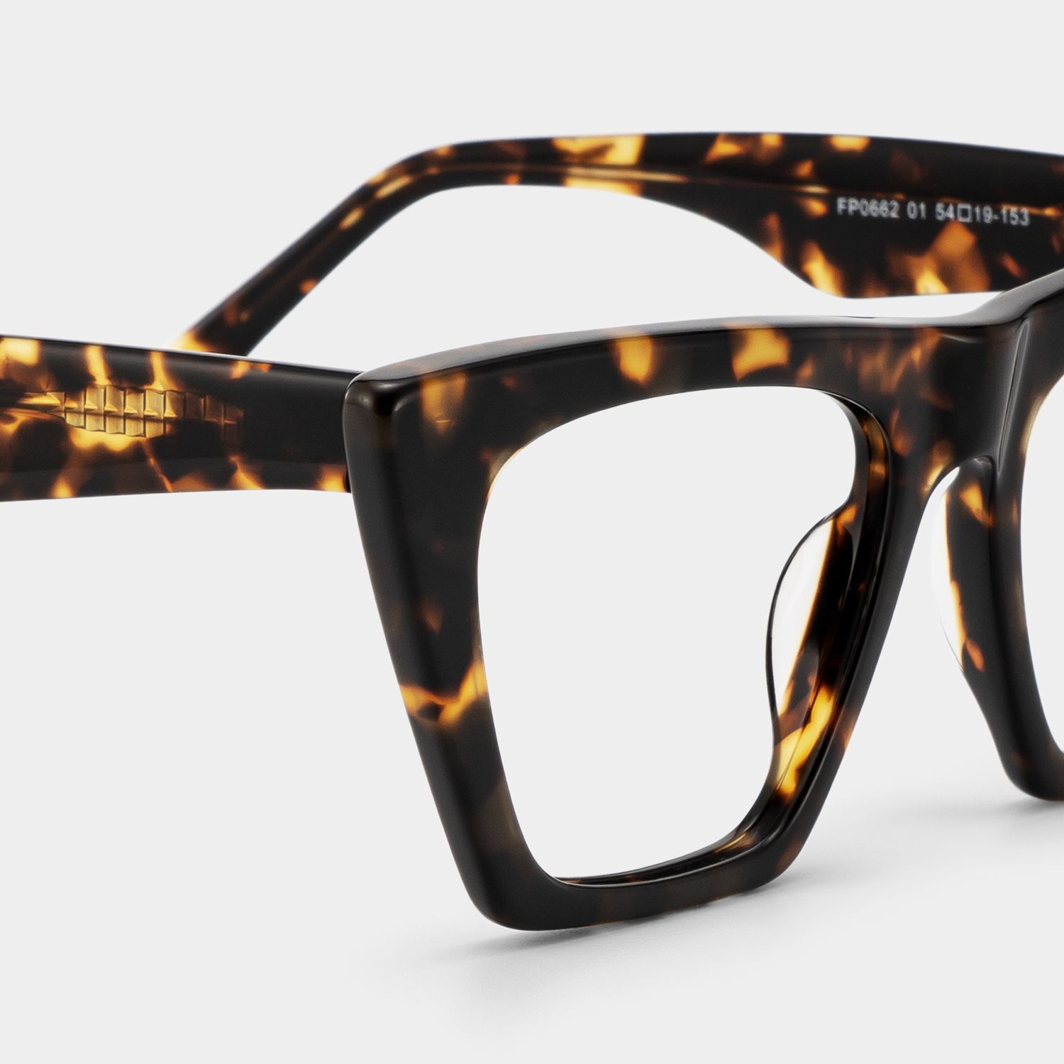 Cecile Frame Glasses with Cat Eye, Tortoise Style4