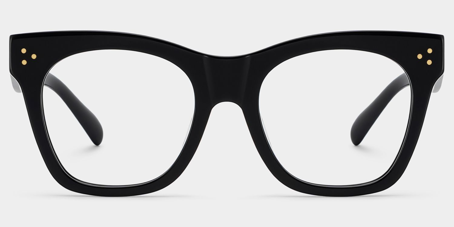 Gordon Rectangle Black Eyeglasses & Glasses Frames0