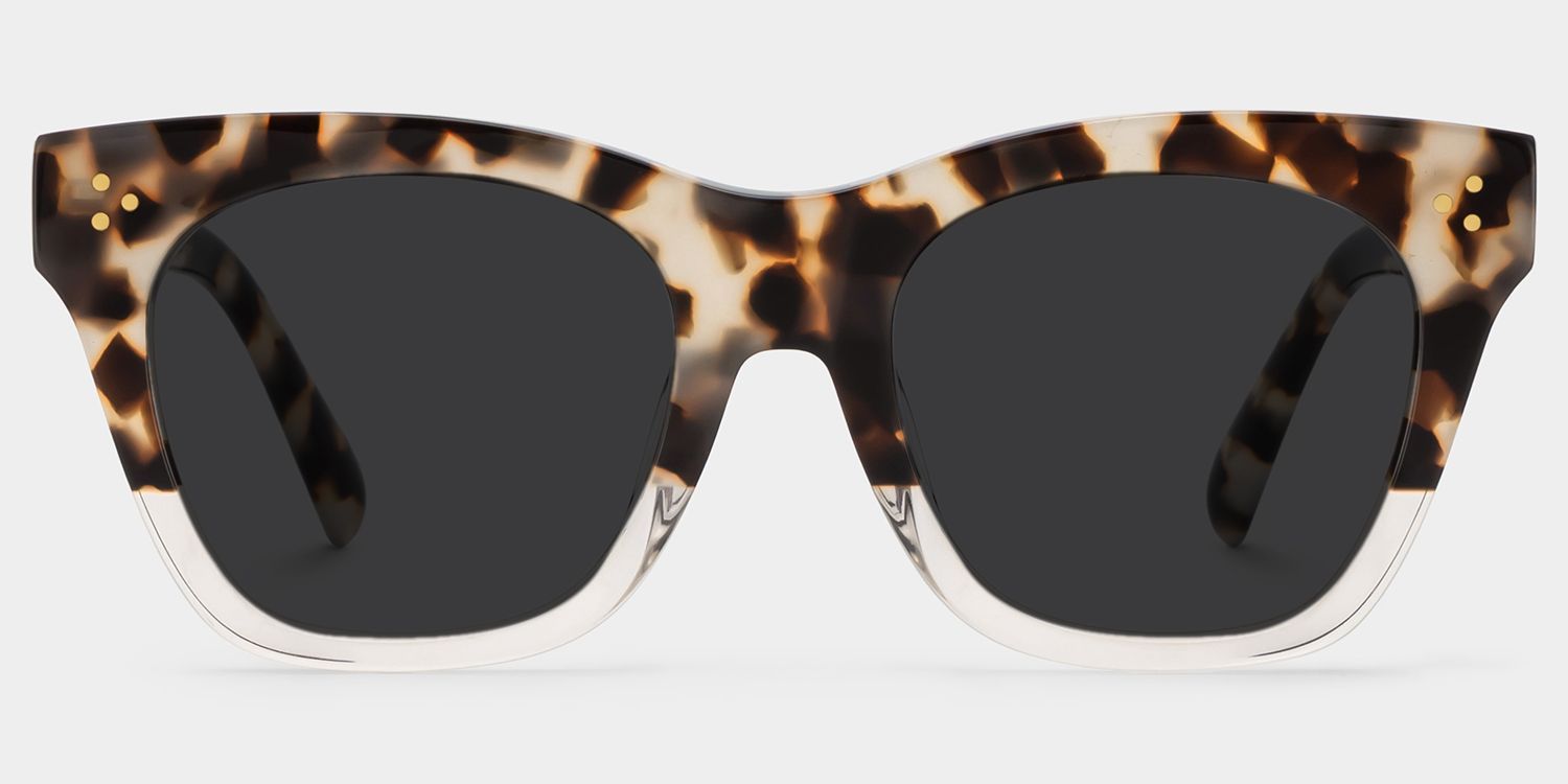 Tandy Light-Tortoise Square Polarized Sunglasses for Driving | ZEELOOL CA0
