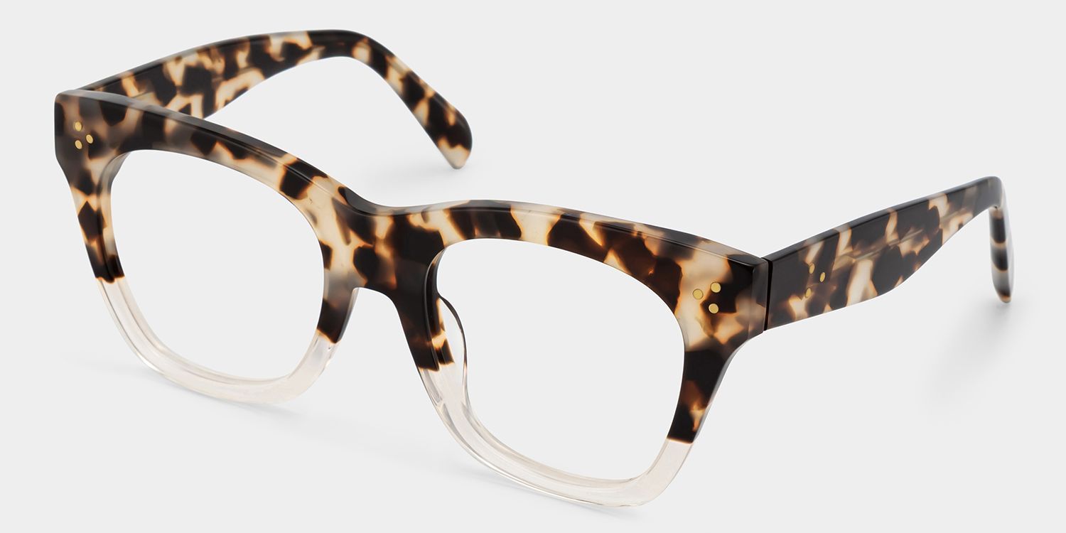 Rectangle Tandy Light Tortoise Frame Glasses | ZEELOOL2